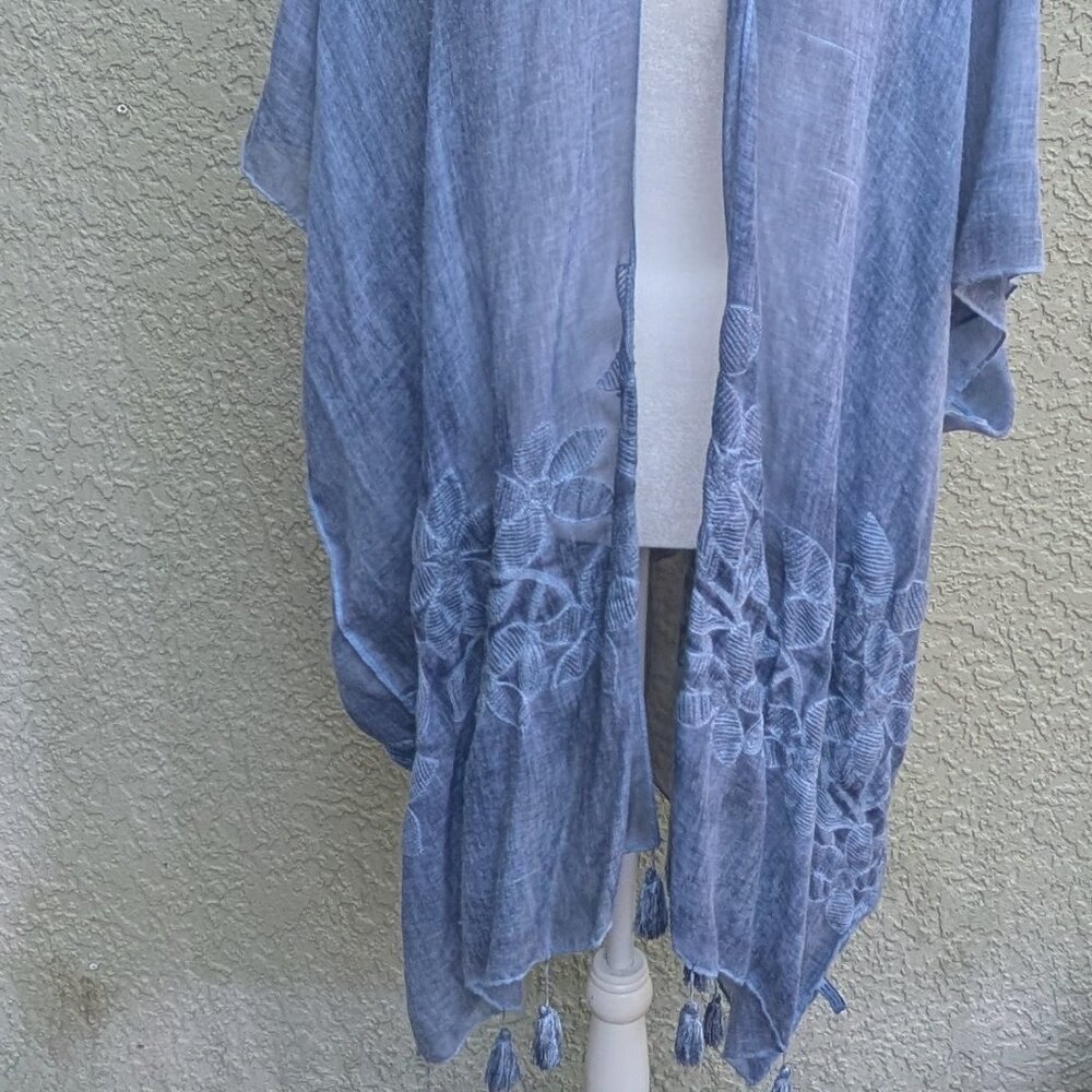 Women's Ruana Scarf Lightweight Cover Up Wrap Cute! One Size